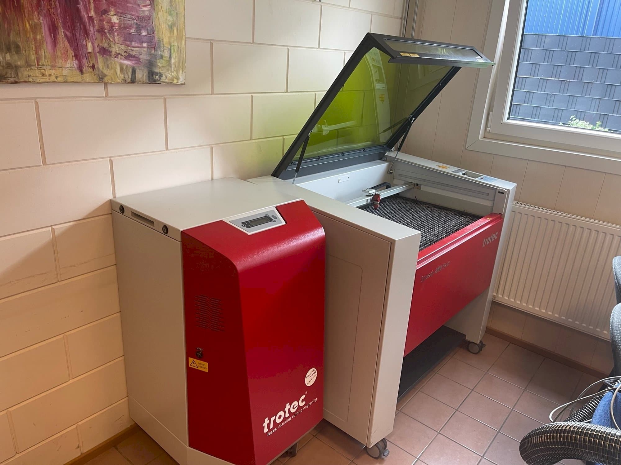 Вид станка Trotec Speedy 360 flexx  спереди