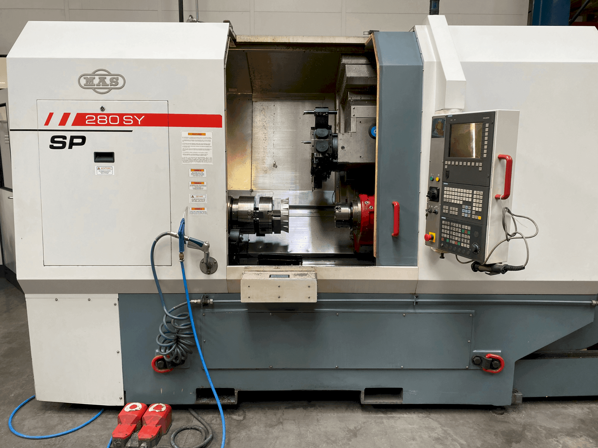 Вид станка MAS SP280 SY  спереди