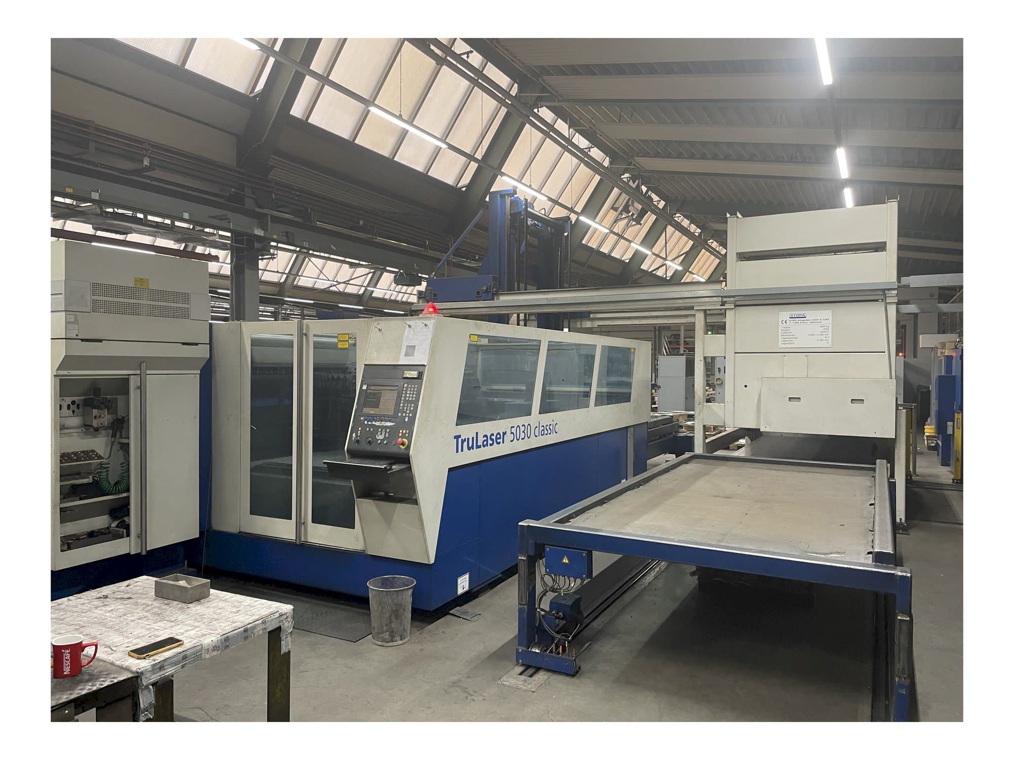 Вид  станка Trumpf L5030 Classic + Pallet Master  справа