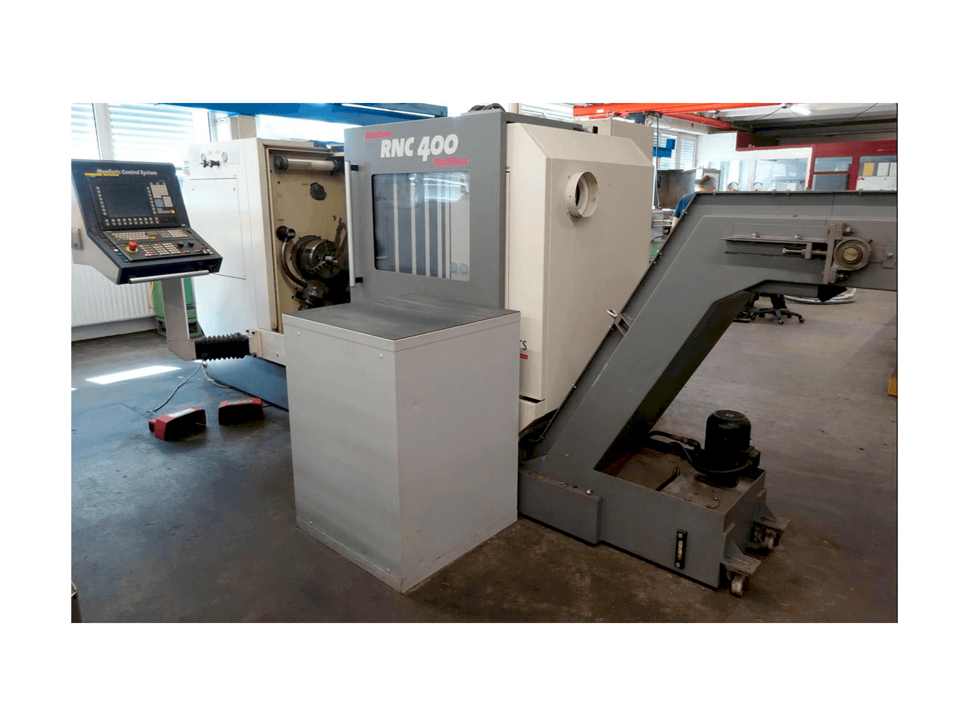 Вид  станка с Monforts RNC 400 MultiTurn  правой стороны