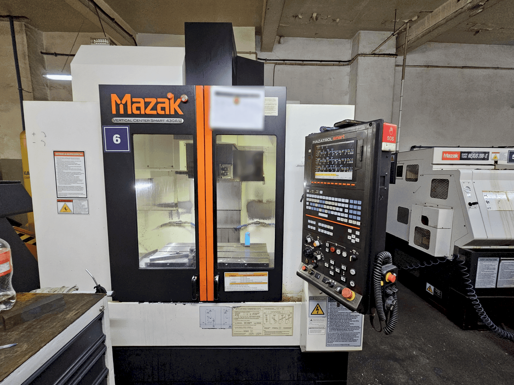 Вид станка Mazak VCS 430A L  спереди