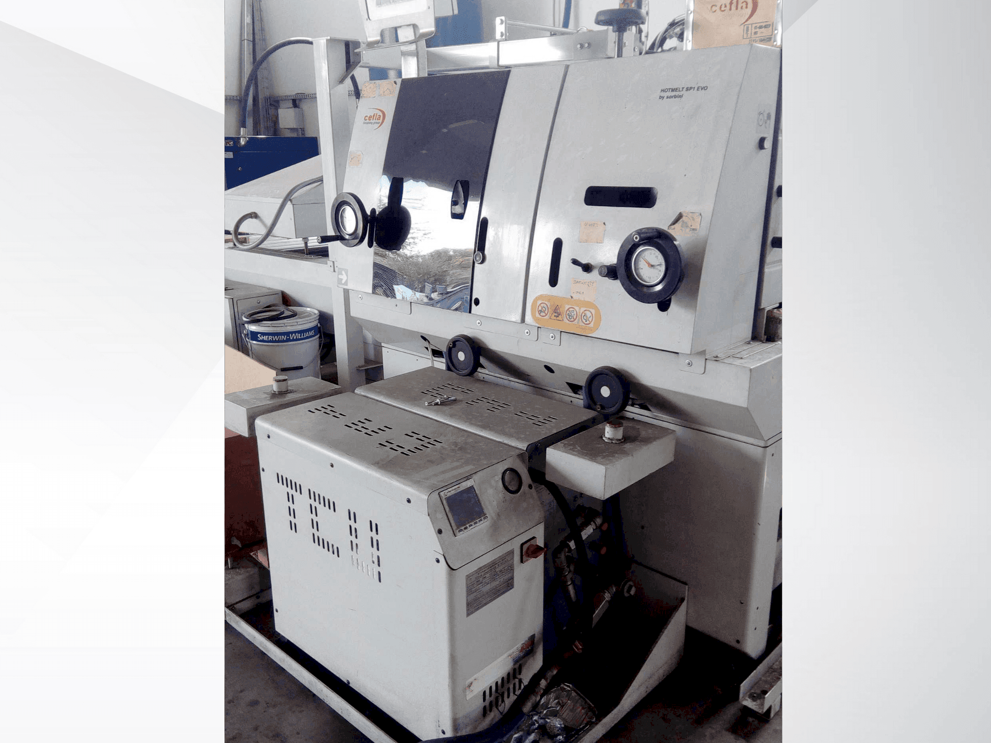 Вид станка CEFLA Hotmelt SP1-EVO спереди